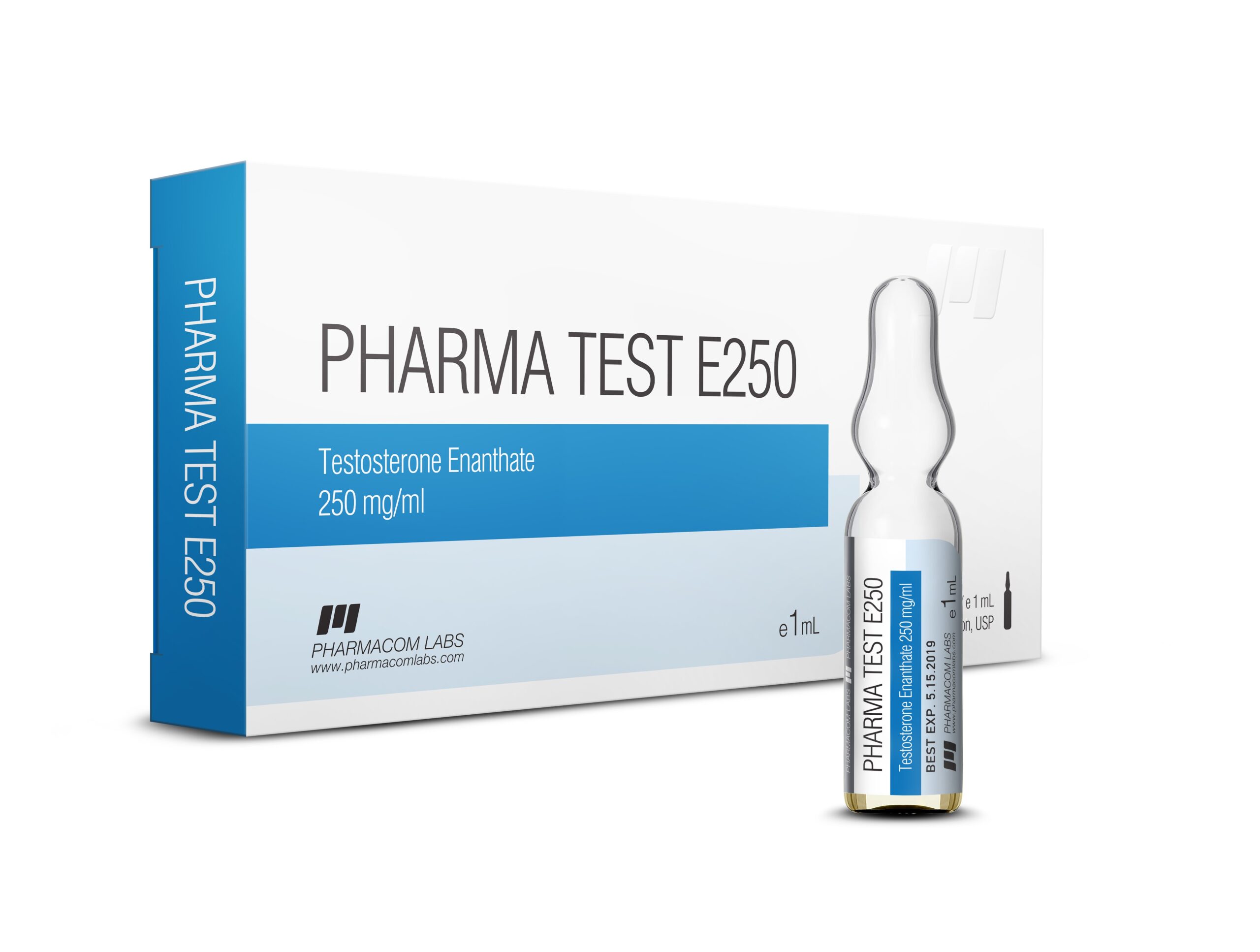 Enantato de Testosterona — Pharmacom Pharma Test E250 250mg/1ml 10 ampolas 1ml